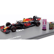 Spark SP7861 1/43 Red Bull Racing Honda RB16B No.33 Red Bull Racing Winner Abu Dhabi GP 2021 World Champion Edition With No.1 Board and Pit Board Max Verstappen
