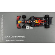 Spark SP7861 1/43 Red Bull Racing Honda RB16B No.33 Red Bull Racing Winner Abu Dhabi GP 2021 World Champion Edition With No.1 Board and Pit Board Max Verstappen