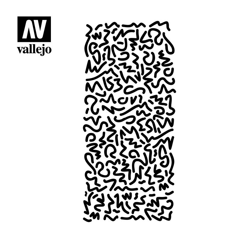 Vallejo ST-TX001 Cracked Wall Stencil - Texture Stencil For Model Painting And Craft Projects