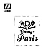 Vallejo ST-LET001 1/35 Vintage Garage Sign Stencil