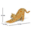 Jekca ST19CA05-M01 Orange Tabby Cat Stretching 05S-M01 ST19CA05-M01