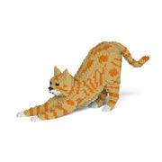 Jekca ST19CA05-M01 Orange Tabby Cat Stretching 05S-M01
