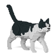 Jekca ST19CA11-M02 Black and White Cat walking 11S-M02