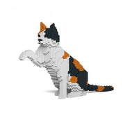 Jekca ST19CA12-M01 Calico Cat with paw up 12S-M01