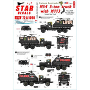 Star Decals 721090 1/72 Vietnam Guntrucks Instant Guntrucks Decal Set
