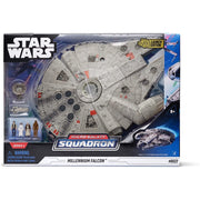 Star Wars Micro Galaxy Squadron Feature Vehicle Millennium Falcon 9 Inch Vehicle and 4 Figures