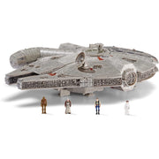 Star Wars Micro Galaxy Squadron Feature Vehicle Millennium Falcon 9 Inch Vehicle and 4 Figures