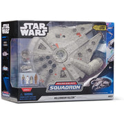 Star Wars Micro Galaxy Squadron Feature Vehicle Millennium Falcon 9 Inch Vehicle and 4 Figures
