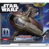 Star Wars Micro Galaxy Squadron Deluxe Vehicle Boba Fetts Ship 8 Inch Vehicle and 2 Figures
