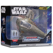 Star Wars Micro Galaxy Squadron Deluxe Vehicle Boba Fetts Ship 8 Inch Vehicle and 2 Figures