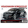 Tamiya 47452 1/10 Volkswagen Scirocco GT 4WD High Performance RC Car TT-01 Chassis Type E Black Painted Body and Tinted Windows