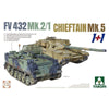 Takom 5008 1/72 FV 432 MK.2/1 + CHIEFTAIN MK.5 (1+1) Plastic Model Kit