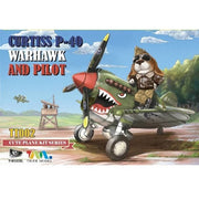 Tiger Model 1/Egg Curtiss P-40 Warhawk Fighter and Pilto Cute Plane
