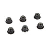 TLR TLR336000 4mm Aluminium Serrated Lock Nut Black 6pcs (22 5.0 22X-4)
