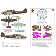 TopNotch M031 1/48 RAF Bristol Beaufort Mk.I Pat A Type 1 Camouflage Pattern Paint Mask