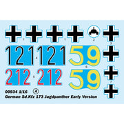 Trumpeter 00934 1/16 German Sd.Kfz 173 Jagdpanther Early Version