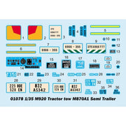 Trumpeter 01078 1/35 M920 Tractor tow M870A1 Semi Trailer