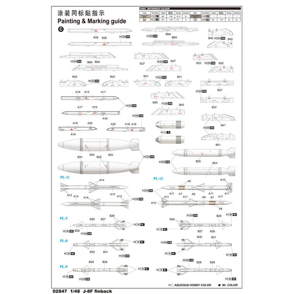 Trumpeter 02847 1/48 Chinese J-8F Finback Interceptor – Metro Hobbies