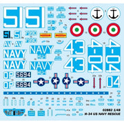Trumpeter 02882 1/48 H-34 US Navy Rescue
