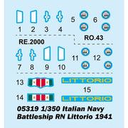 Trumpeter 05319 1/350 Italian Navy Battleship RN Littorio 1941