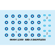 Trumpeter 06404 1/350 SBD-3 DAUNTLESS (Pre-painted)