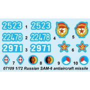 Trumpeter 07109 1/72 Russian SAM-6 Anti-aircraft Missile