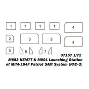 Trumpeter 07157 1/72 M983 HEMTT and M901 Launching Station of MIM-104F Patriot SAM System PAC-3 Plas