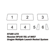 Trumpeter 07180 1/72 Russian 9P140 TEL of 9K57 Uragan Multiple Launch Rocket System