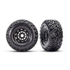 Traxxas 10272 Maxx Slash Belted Tyres and Black WheelsGlued and Assembled (17mm splined) (TSM rated)