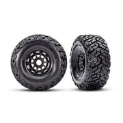 Traxxas 10272 Maxx Slash Belted Tyres and Black WheelsGlued and Assembled (17mm splined) (TSM rated)