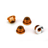 Traxxas 1747T Flanged Serrated Lock Nuts 4mm Orange Anodized Aluminium 4pc