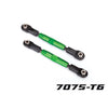 Traxxas 3643G Front Camber links 7075-T6 Aluminium Tubes 83mm Green 2pc (2579 3x15 BCS 4pc required for installation)