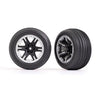 Traxxas 3771X Ribbed Tyres and RXT Black and Chrome Wheels 2.8 inch Assembled and Glued (4WD electric f ront/rear, 2WD electric f ront only ) 2pc