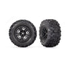 Traxxas 3778 Sledgehammer Rear Tyres and Black 2.8 inch Wheels TSM Rated Assembled and Glued 2pc