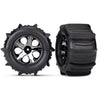 Traxxas 4175 Paddle 2.8 inch Tyres and All-Star Black Chrome Wheels TSM-Rated Assembled and Glued with Foam Insertes 2pc