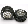 Traxxas 5174 Tyres and Wheels, Assembled, Glued (SS (Split Spoke) Chrome Wheels, Talon tyres, Foam Inserts) (2)