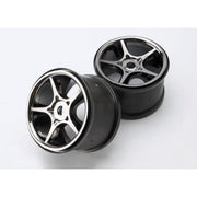 Traxxas 5372X Wheels Gemini 3.8 inch Black Chrome 2pc