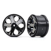 Traxxas 5576A Rear All Star Wheels 2.8 inch Black Chrome 2pc