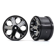 Traxxas 5576A Rear All Star Wheels 2.8 inch Black Chrome 2pc