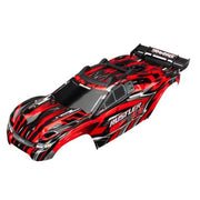 Traxxas 6718 Rustler 4WD Body Assembled with Supports and Painted with Decals Red