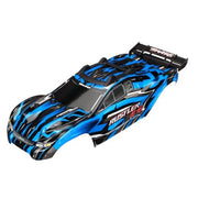 Traxxas 6718X Rustler 4WD Body Assembled with Supports and Painted with Decals Blue