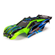 Traxxas 6734G 4WD Rustler Body with Accessories and Decal Sheet Assembled Green and Blue