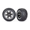 Traxxas 6768X Rear Anaconda Tyres and RXT Black and Chrome Wheels 2.8 inch TSM Rated Assembled and Glued 2pc