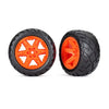 Traxxas 6775A Anaconda Tyres and RXT Orange 2.8 inch Wheels TSM Rated Assembled and Glued (4WD electric front/rear, 2WD electric front only) 2pc