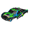 Traxxas 6844X Slash 4WD Body Decals Applied Green and Blue