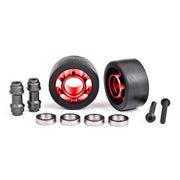 Traxxas 7775R Wheelie Bar Wheels Set 6061-T6 Anodised Aluminium Red