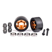 Traxxas 7775T Wheelie Bar Wheels Set 6061-T6 Anodised Aluminium Orange