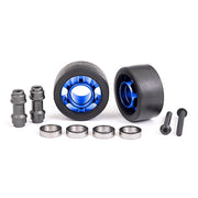 Traxxas 7775X Wheelie Bar Wheels Set 6061-T6 Anodised Aluminium Blue
