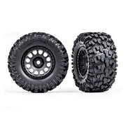 Traxxas 7875 AT Tyres and Wheels Assembled Left and Right Black