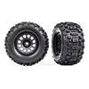 Traxxas 7876 Sledgehammer Tyres and Wheels Assembled Left and Right Black